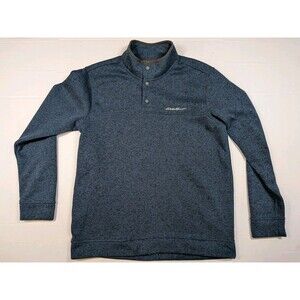 Eddie Bauer Mens Radiator Fleece Snap Mock Pullover Sweater